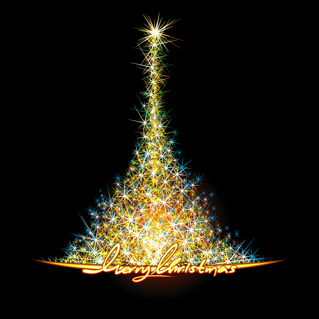 free vector Beautiful christmas tree vector